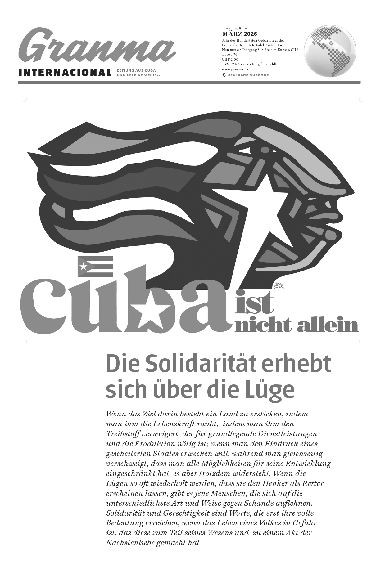 Granma Internacional M&auml;rz 2026