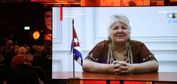 Aleida Guevara auf der Rosa-Luxemburg-Konferenz