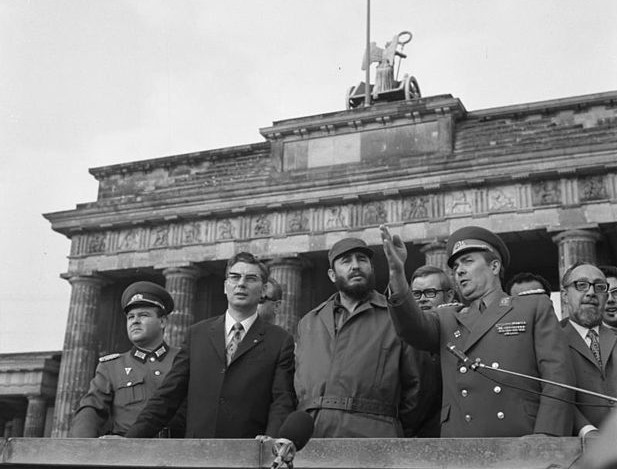 Fidel Castro am Brandenburger Tor