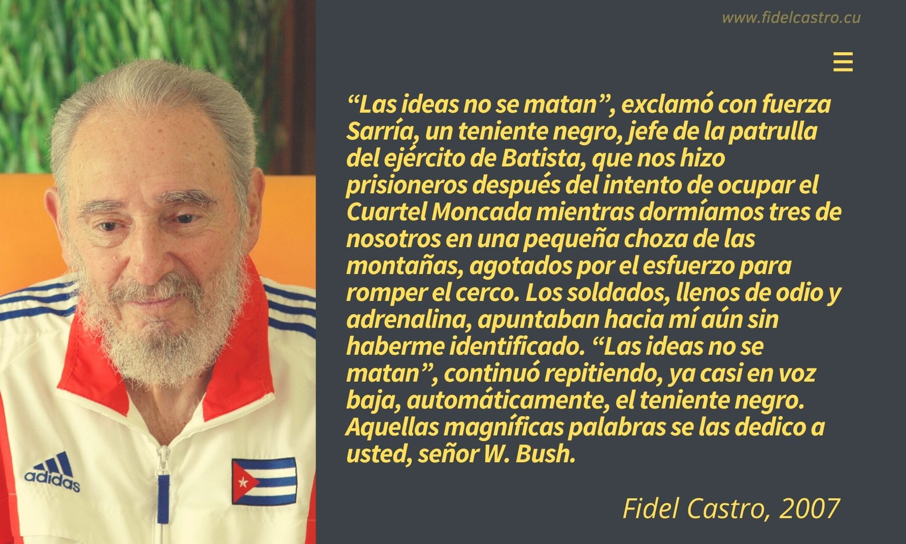 Fidel Castro: Die Ideen kann man nicht töten