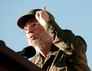Rede Fidel Castros vor der Universität Havannas, Spetember 2010