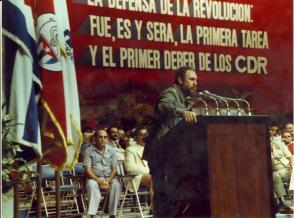 Fidel Castro auf dem Il. Kongreß der Komitees zur Verteidigung der Revolution