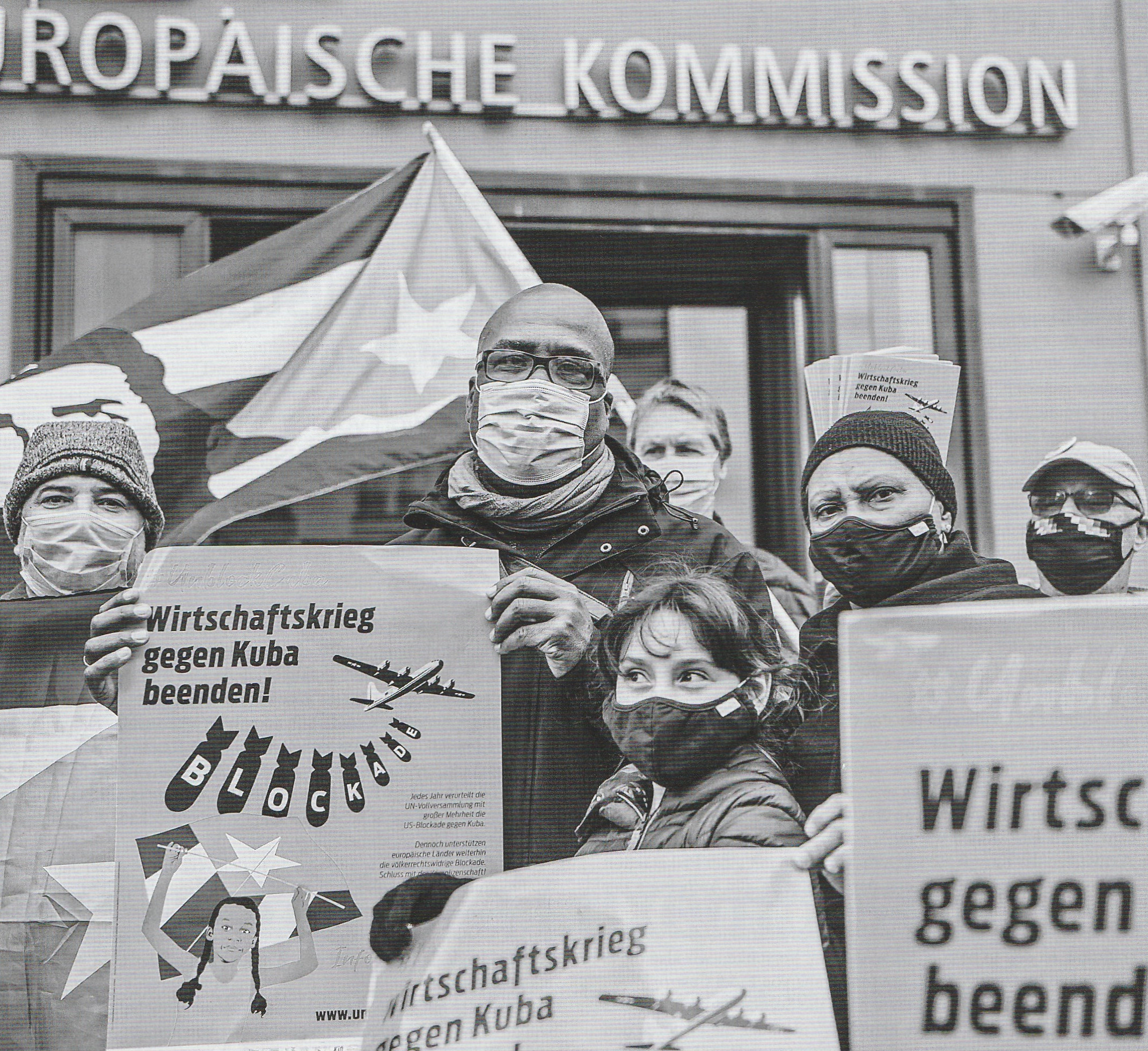 Kundgebung der Initiative Unblock Cuba vor der Vertretung der Europäischen Kommission in Berlin