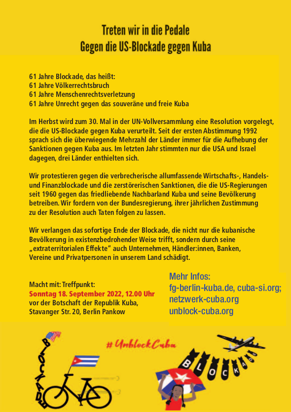 Fahrrad-Demo, Flyer