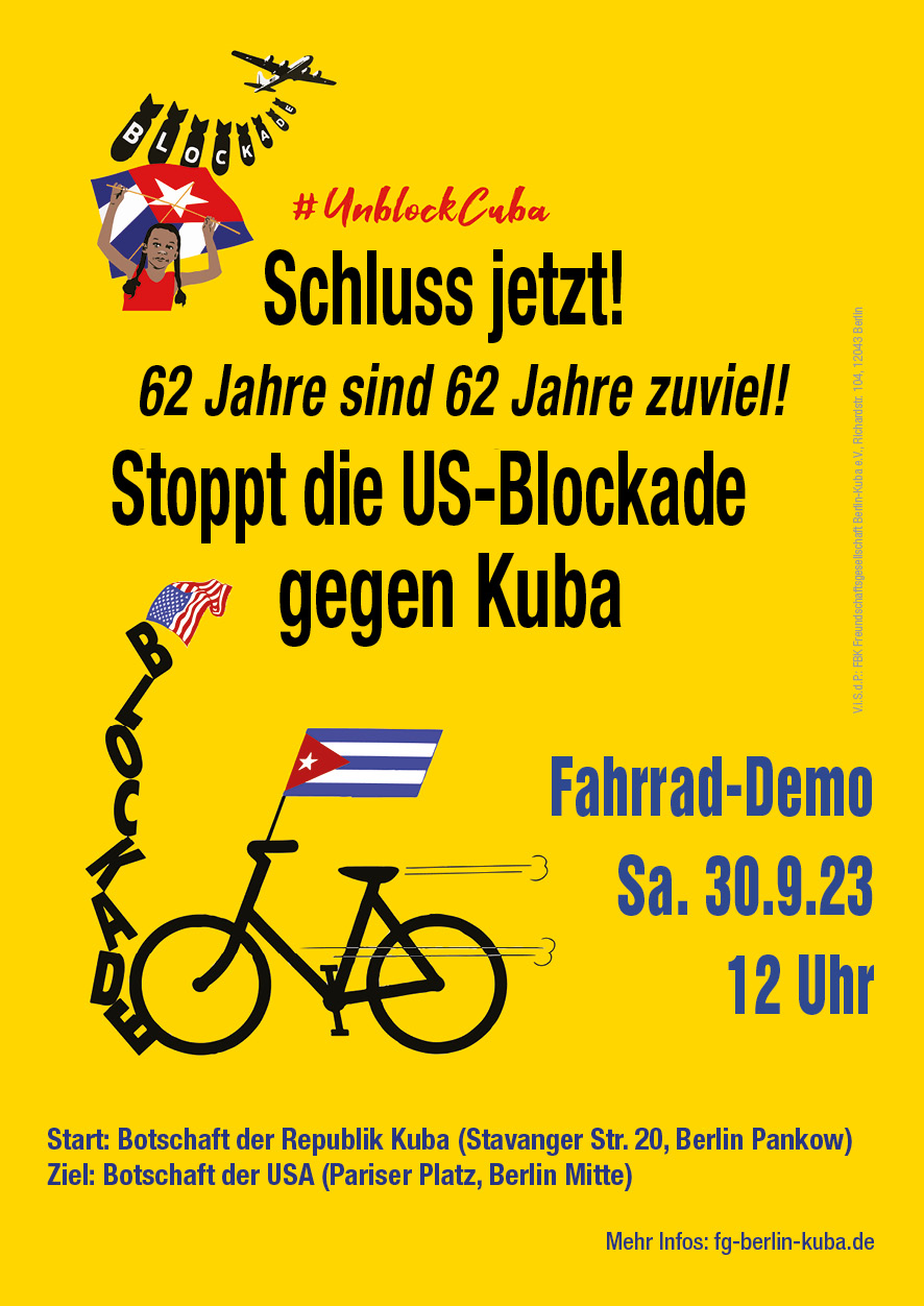 UnblockCuba Fahrrad-Demonstration