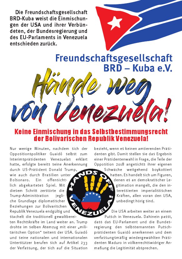 Hände weg<br> von Venezuela
