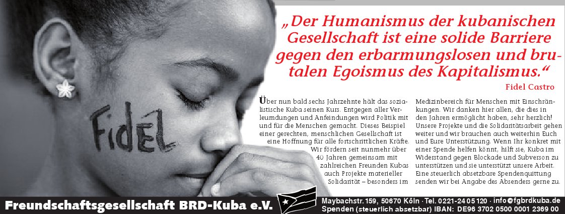 Der Humanismus der kubanischen Gesellschaft