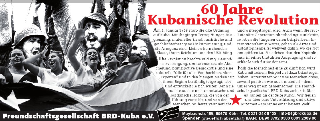 60 Jahre Kubanische Revolution