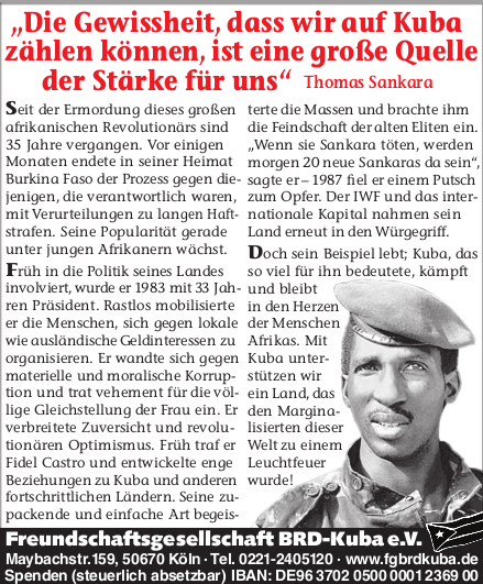 Zum Todestag von Thomas Sankara