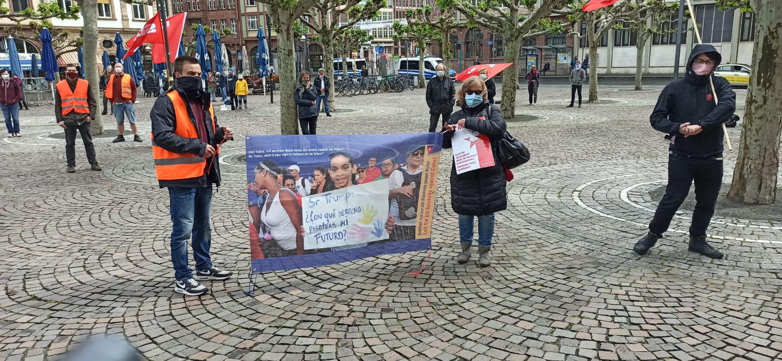 Kundgebung auf dem Paulsplatz, Frankfurt a.M. 1. Mai 2020