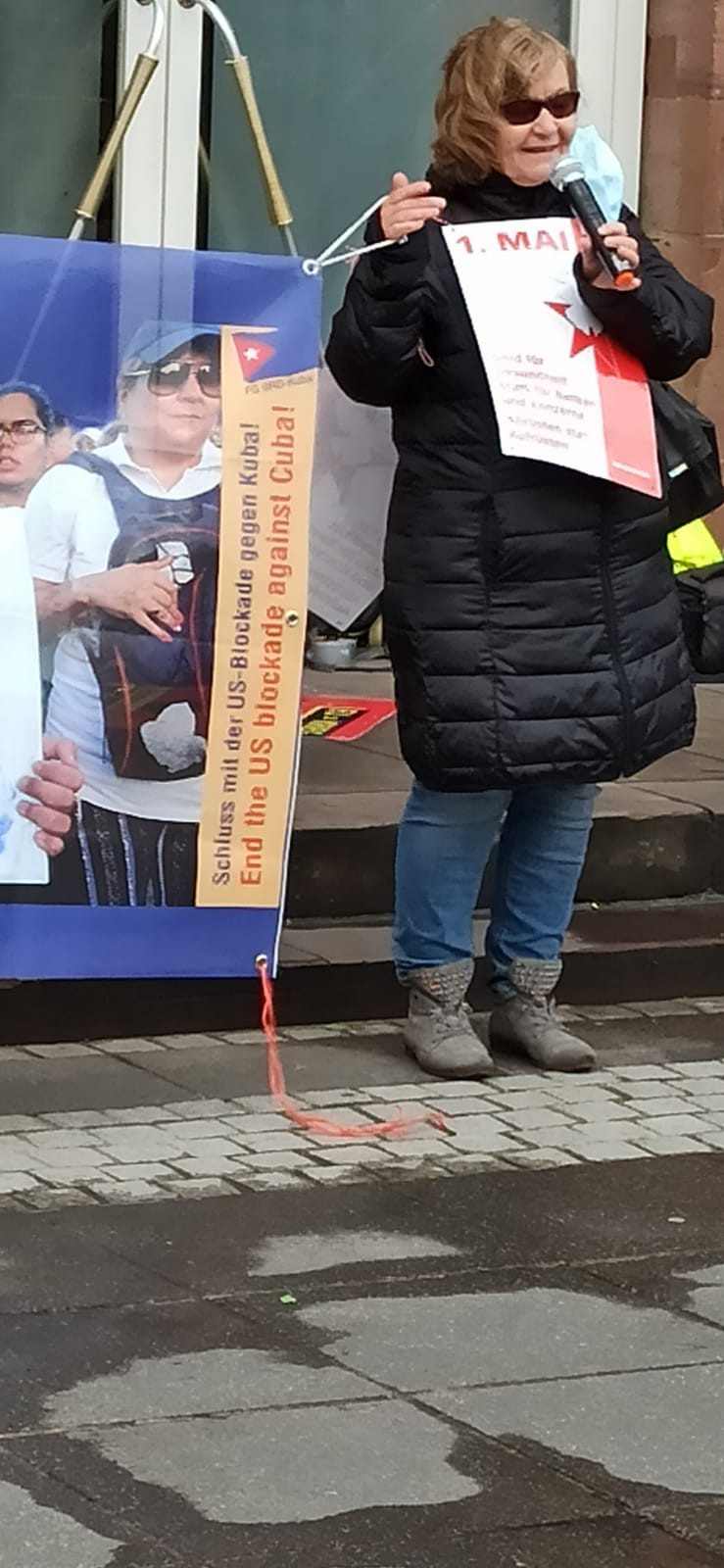 Kundgebung auf dem Paulsplatz, Frankfurt a.M. 1. Mai 2020