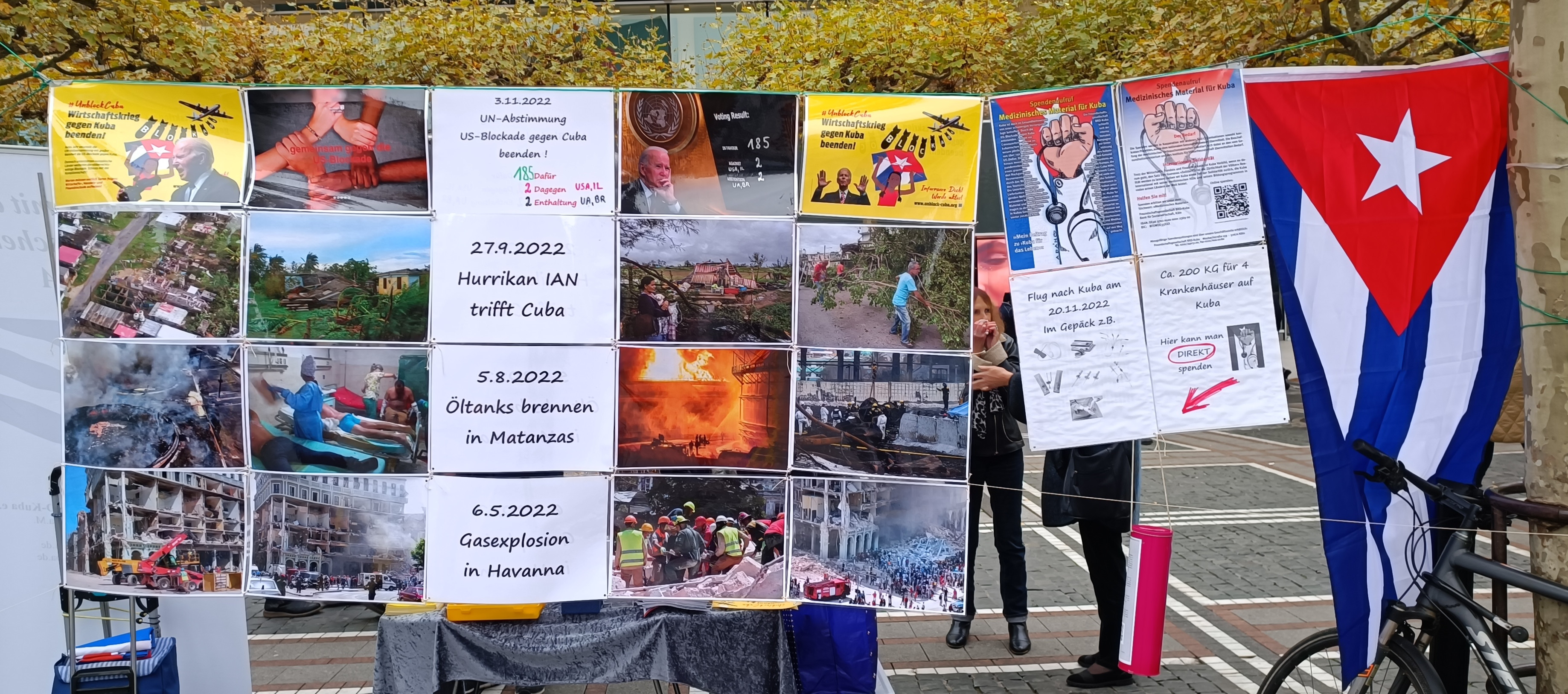 Kuba-Infostand auf der Zeil in Frankfurt