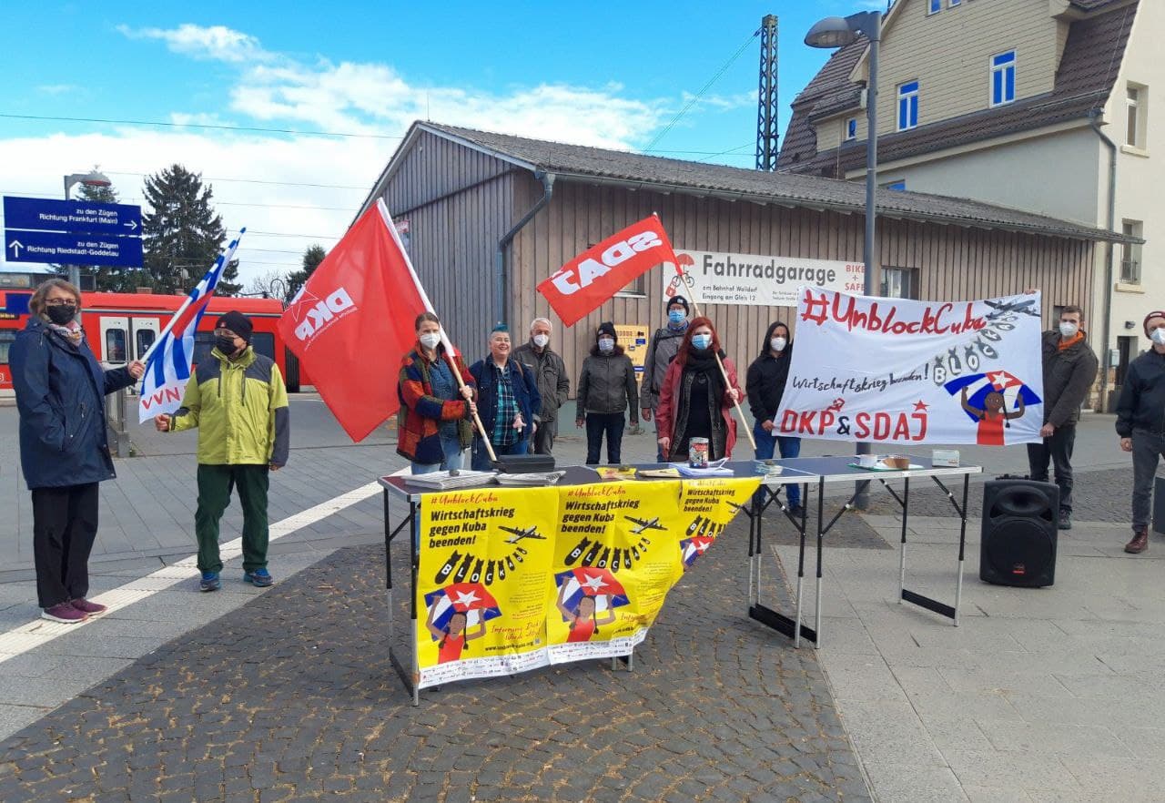 In Mörfelden-Walldorf gegen die US-Blockade