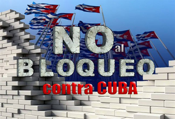 No al Bloqueo contra Cuba