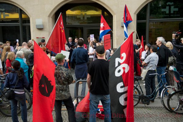 Kundgebung gegen Yoani Sánchez