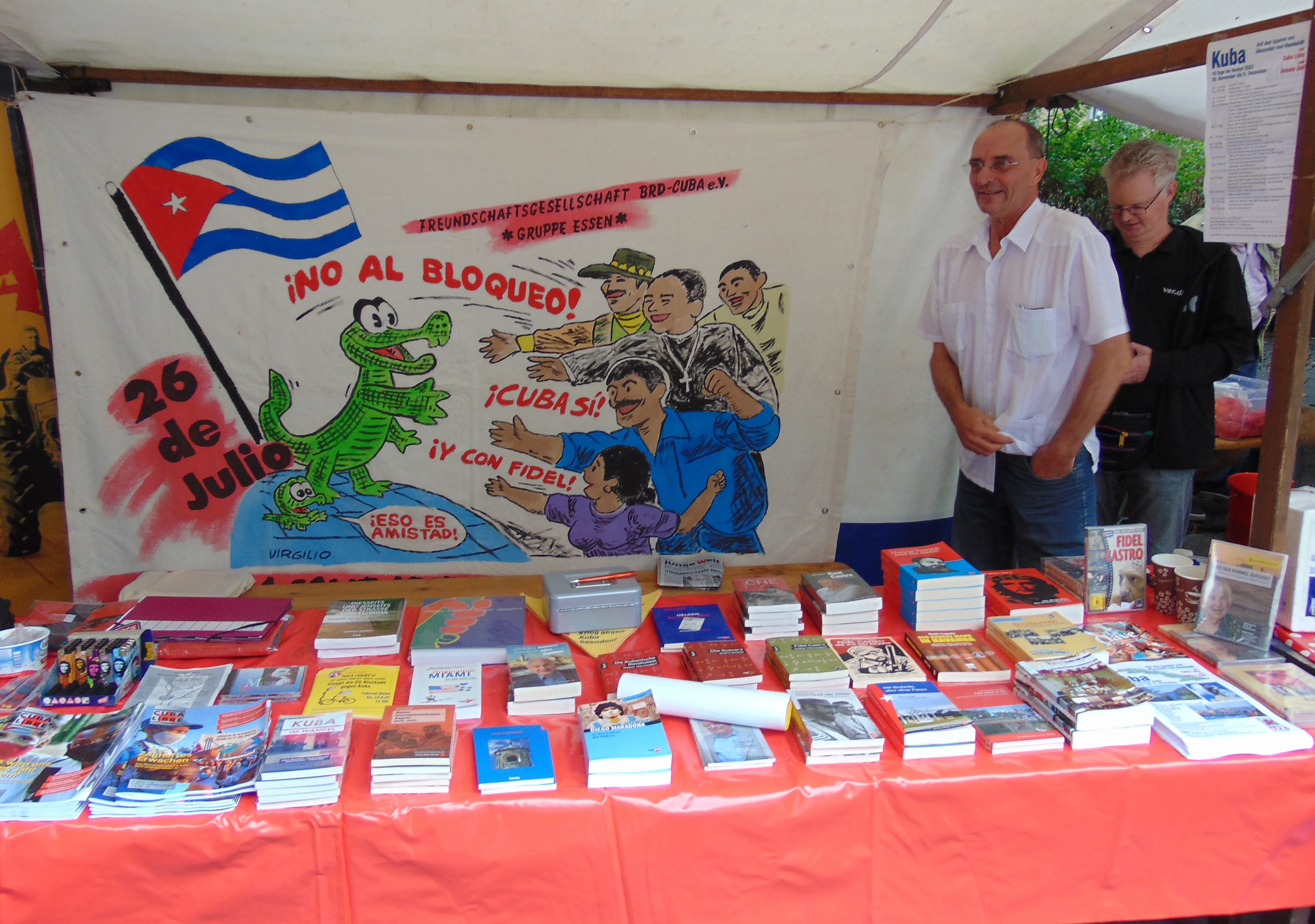Info-Stand der Freundschaftsgesellschaft BRD-Kuba