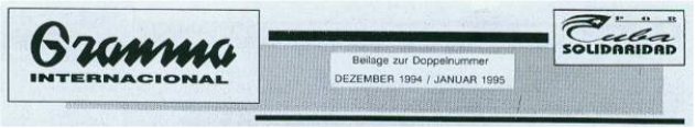 Granma Internacional, Dezember 1994 / Januar 1995 - Beilage