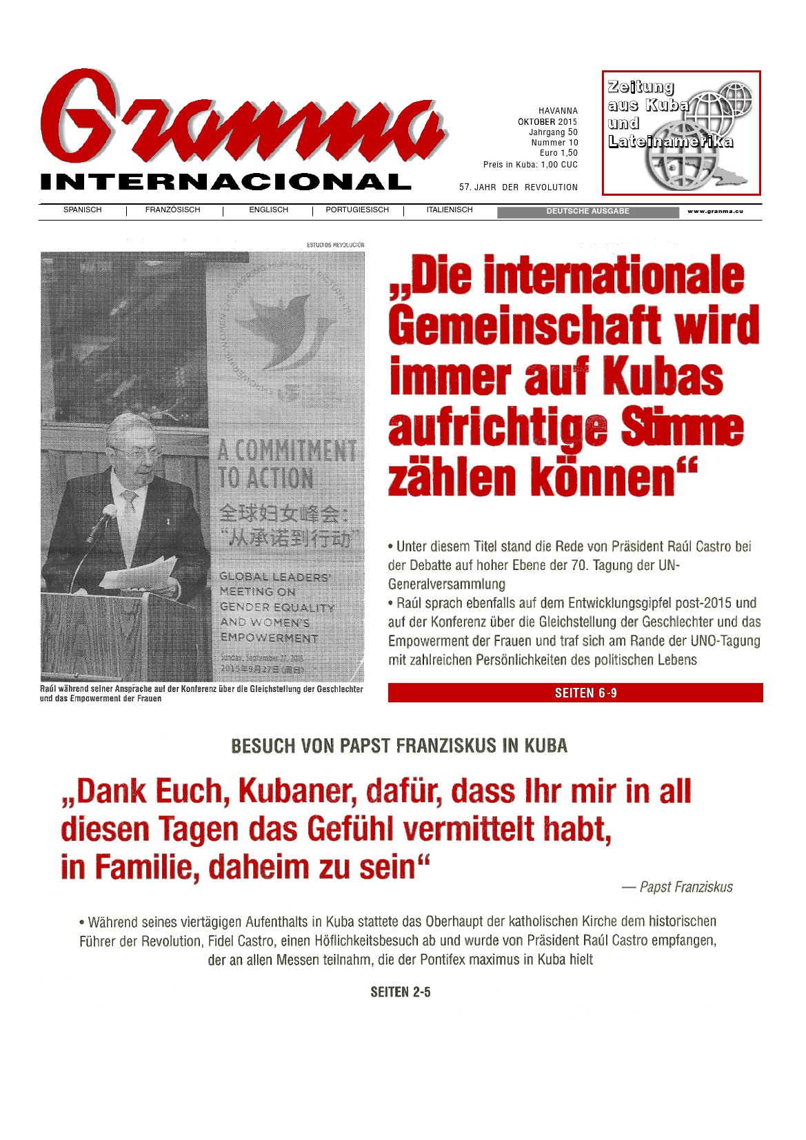 Granma Internacional Oktober 2015