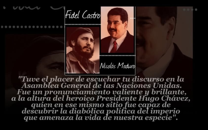 Fidel an Nicol&aacute;s Maduro