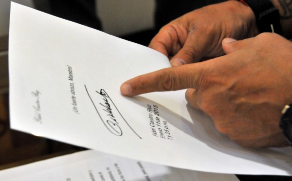 Brief von Fidel an Diego Maradona