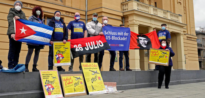 Veranstaltung unter Pandemiebedingungen von Unblock Cuba in Gera