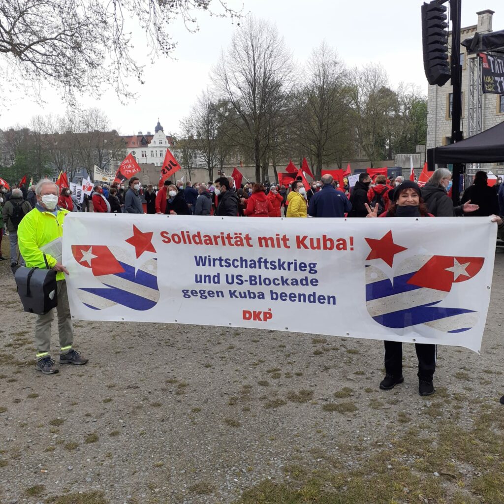 Kubasolidarität am 1. Mai in Bielefeld