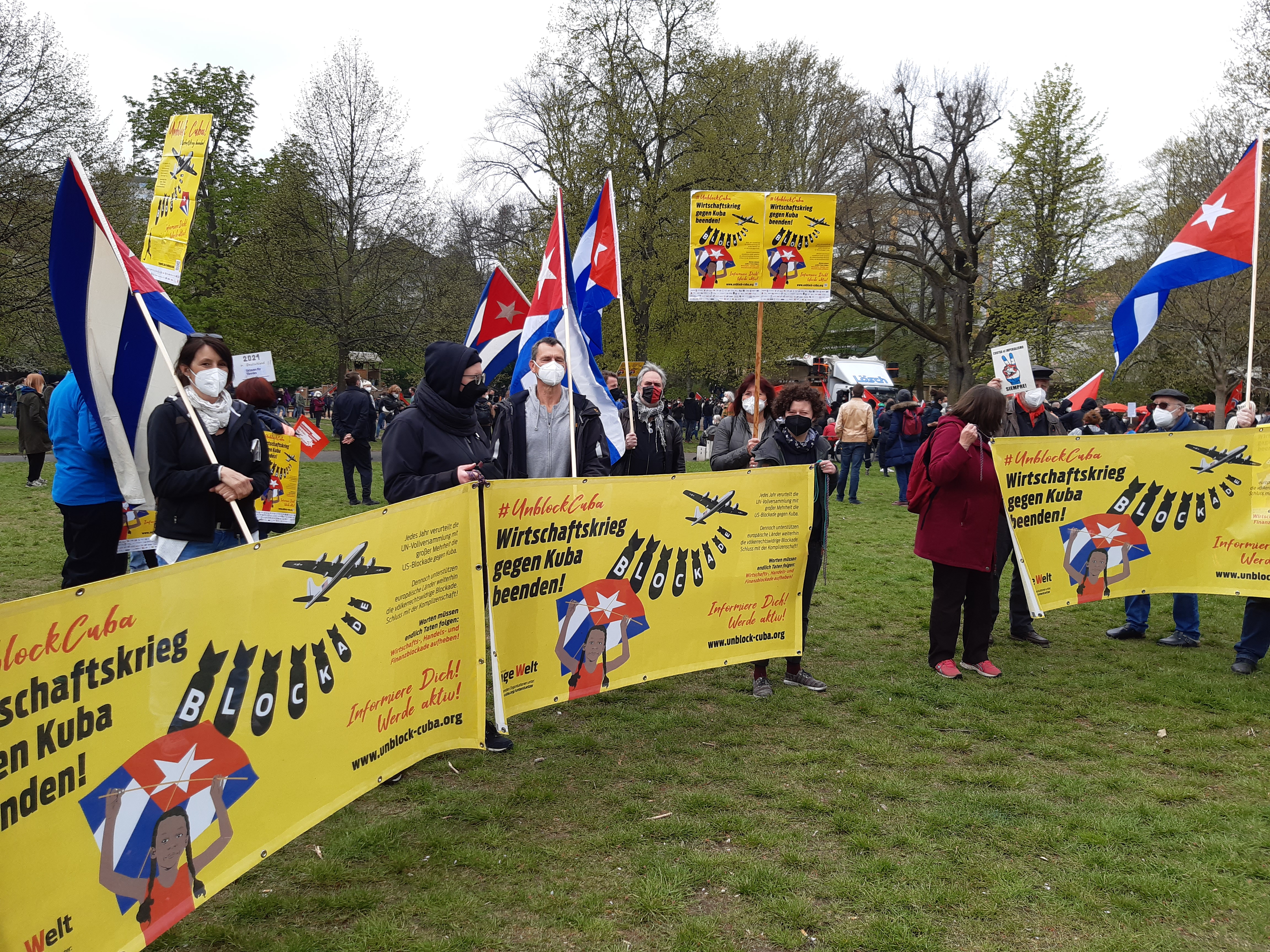 UnblockCuba-Aktion am 1. Mai in Nürnberg