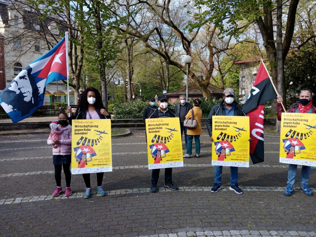 UnblockCuba-Aktion am 1. Mai in Oberhausen