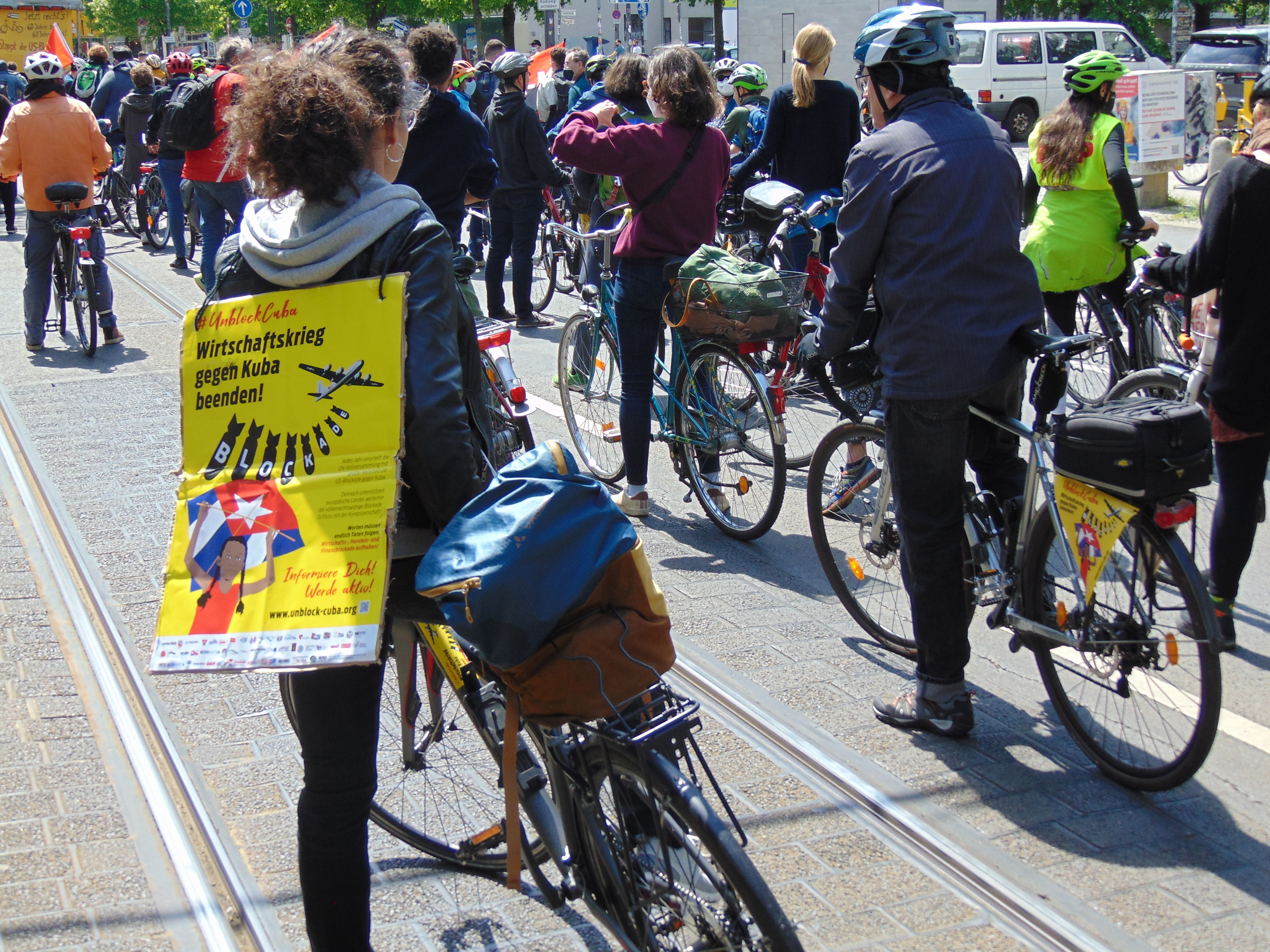 Unblockcuba-Fahrraddemo in Berlin