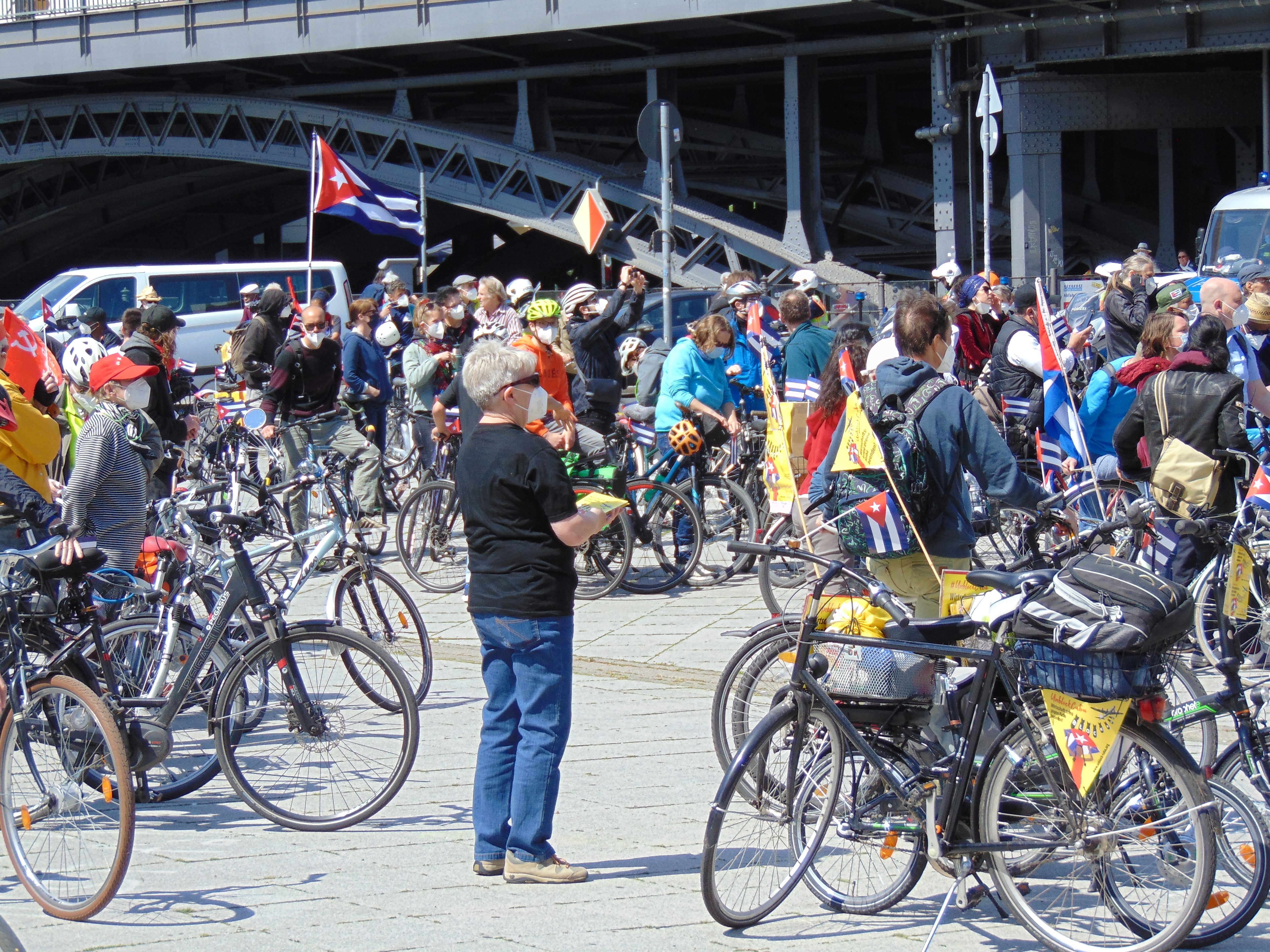 Unblockcuba-Fahrraddemo in Berlin