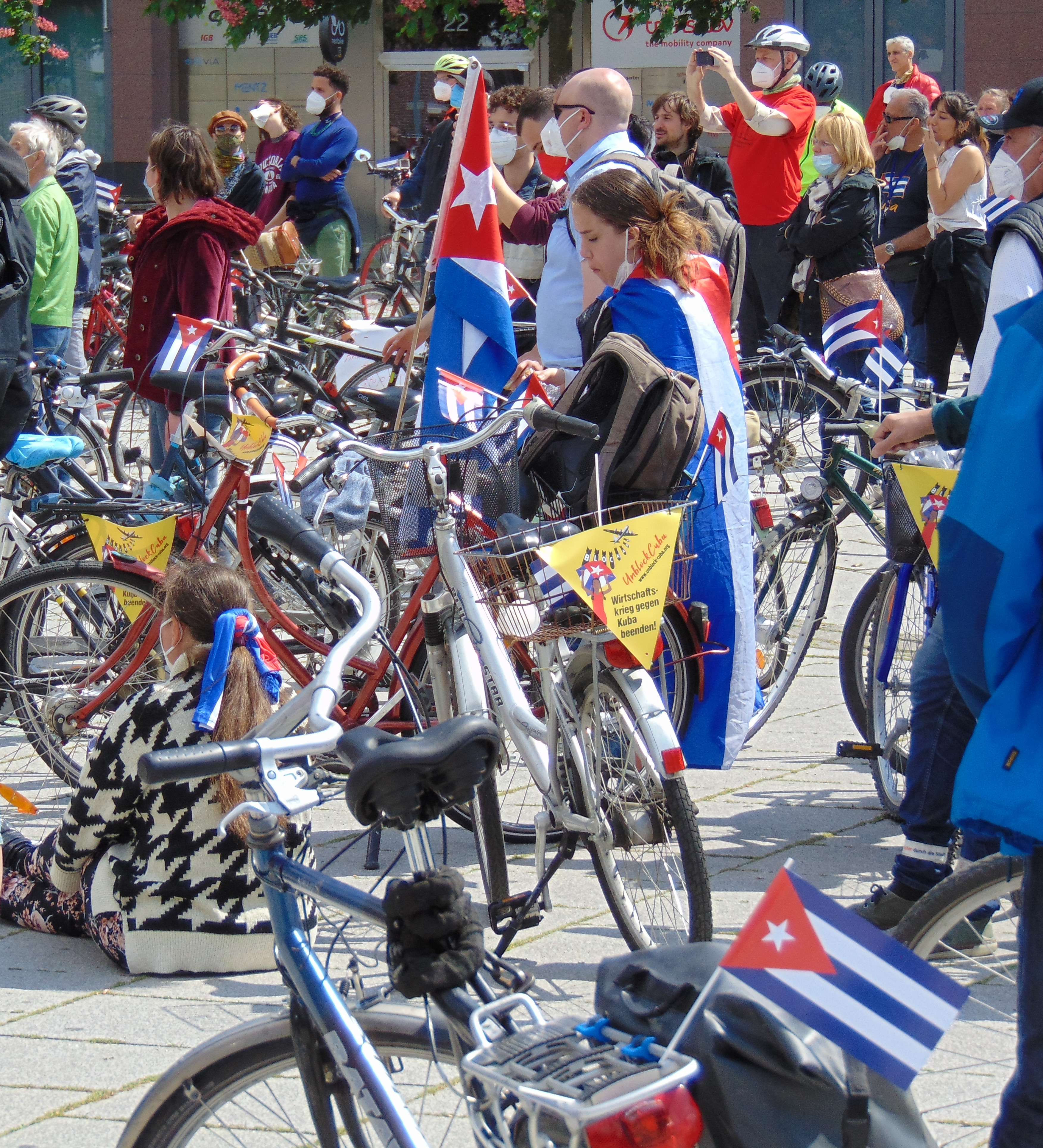 Unblockcuba-Fahrraddemo in Berlin