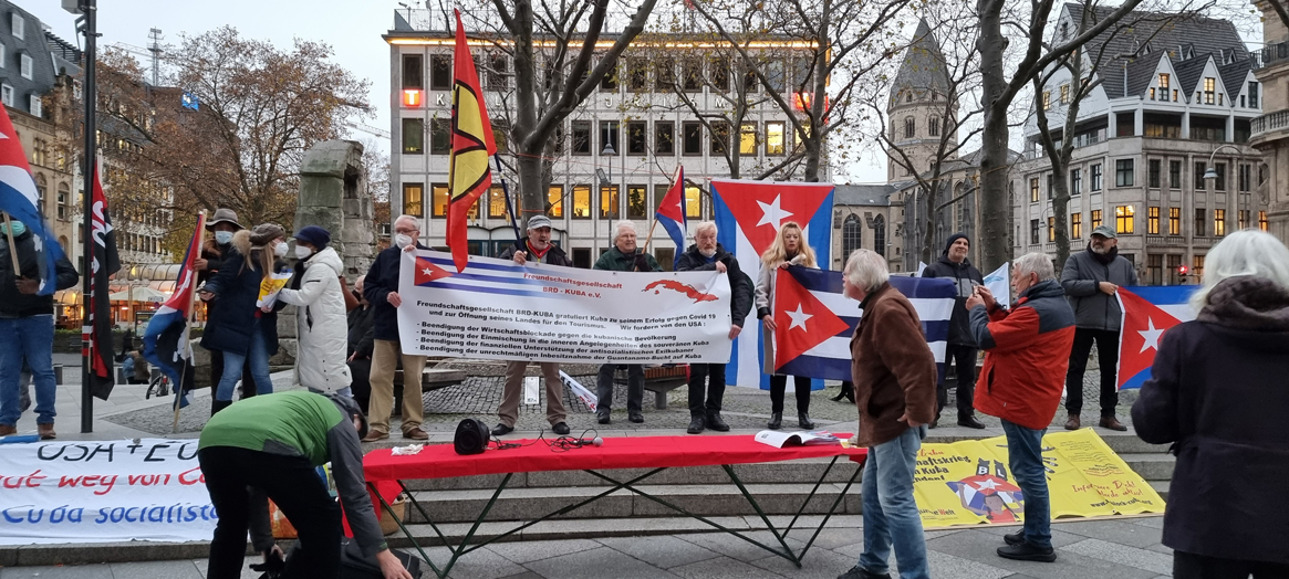 Kundgebung "Hände weg von Kuba" am 15.11. in Köln