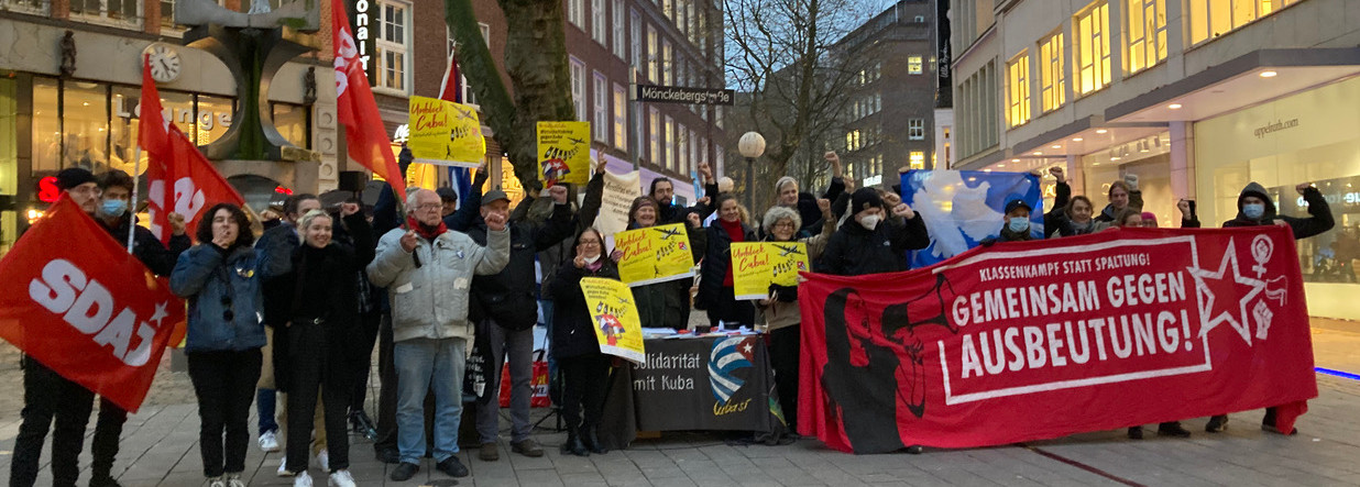 Kundgebung "Hände weg von Kuba" am 15.11. in Hamburg