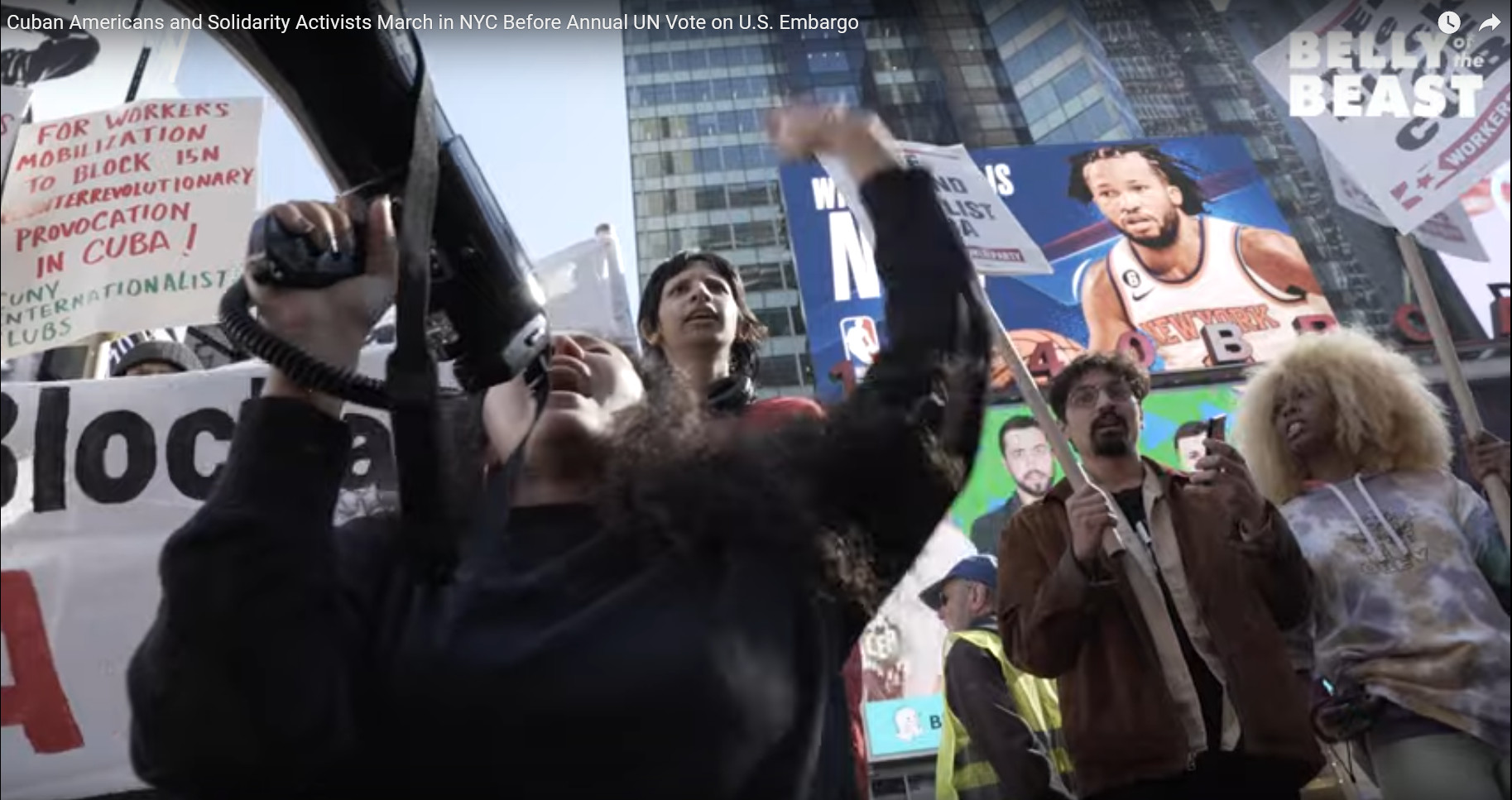 Demonstration  in NY vor der UN-Abstimmung