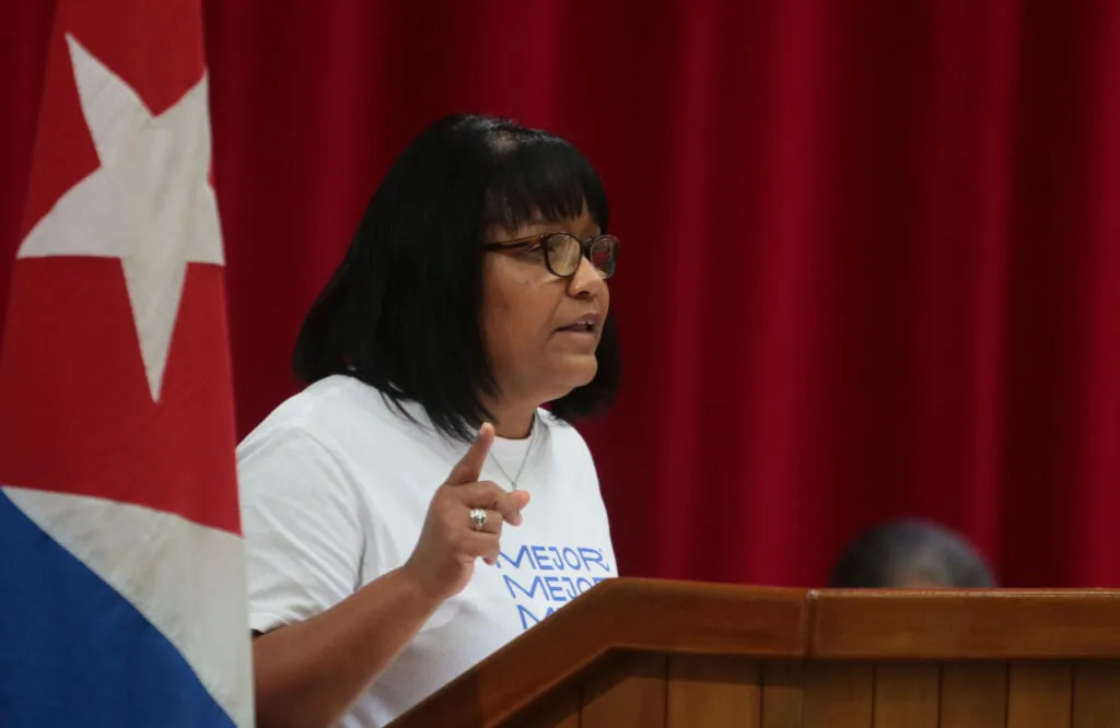 Anayansi Rodríguez auf dem Treffen der Solidarität mit Kuba