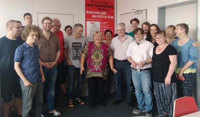 Aleida Guevara March zu Besuch in der jungen Welt