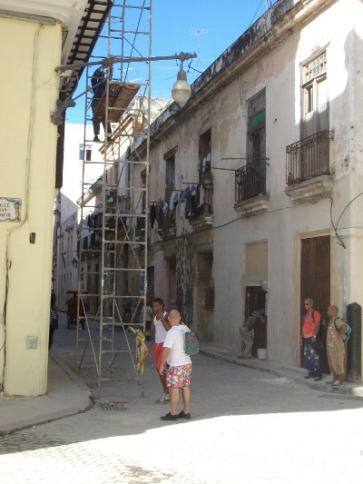 Restaurierung in der Altstadt Havannas