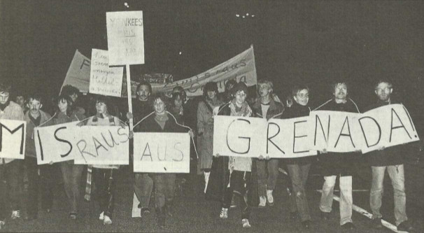 Demonstration: Amis raus aus Grenada