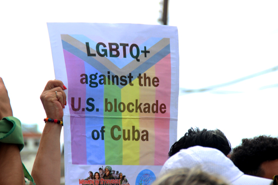 LGBT+ against the US-blockade of Cuba