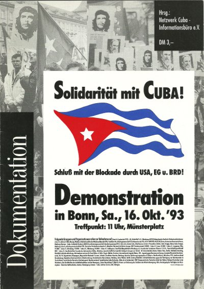 Dokumentation: Solidarität mit Cuba ! Demonstration in Bonn, Sa., 16. Oktober 1993