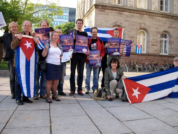 Aktion für die Befreiung der Cuban Five in Göttingen