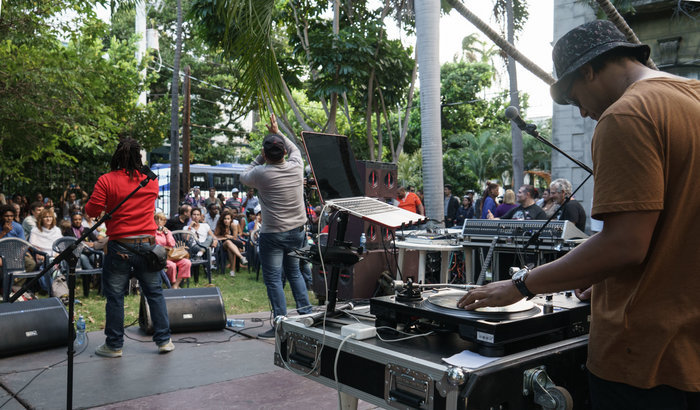 >Abschlusskonzert im Garten des Insituto Cubano de la Musica