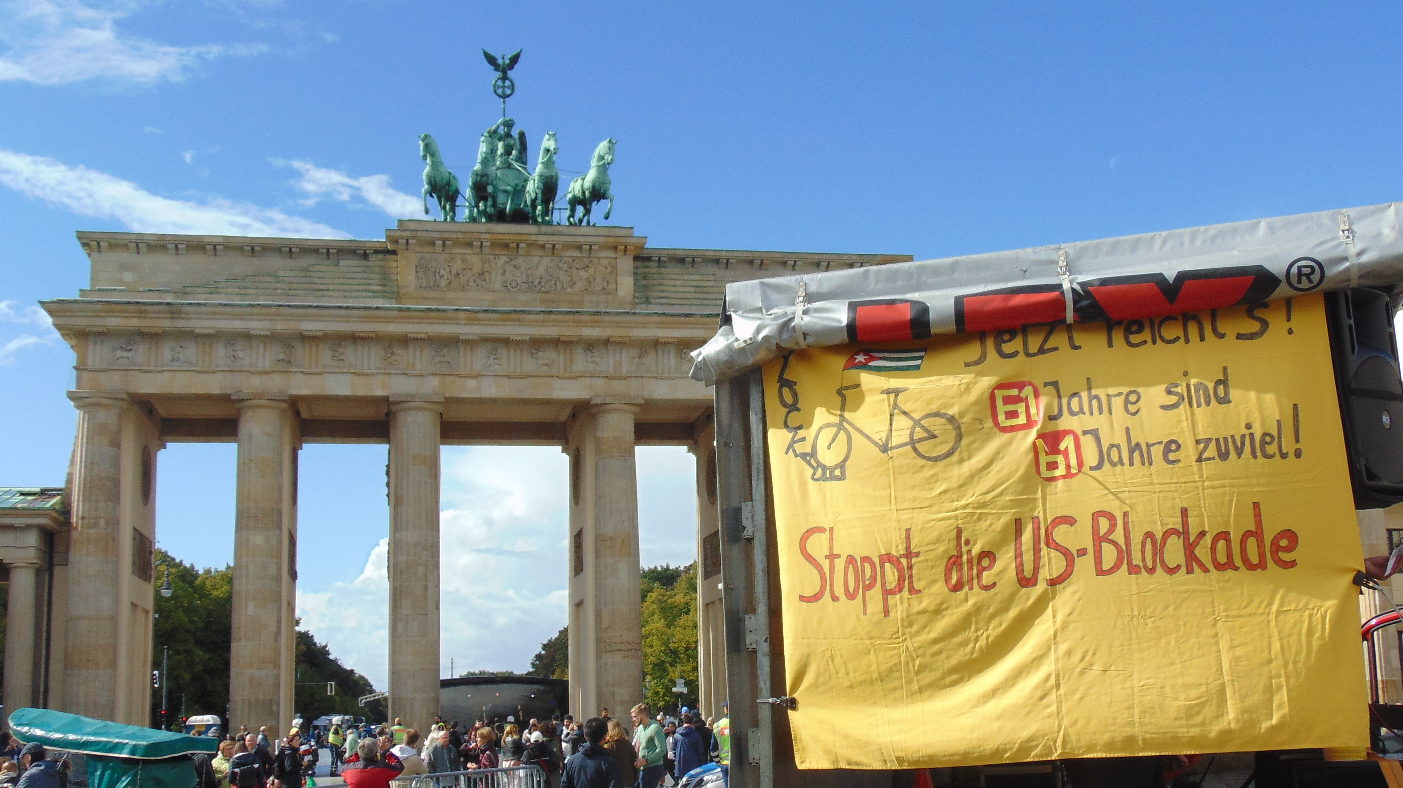 UnblockCuba am Brandenburger Tor