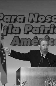 Fidel Castro an der Universität von Venezuela