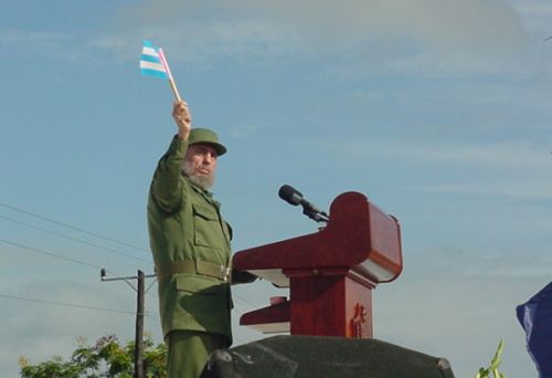 Fidel Castro auf dem Plaza Los Olivos, Sancti Spiritus