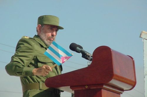 Fidel Castro auf dem Plaza Los Olivos, Sancti Spiritus