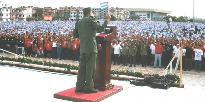 Fidel Castro auf dem Plaza Los Olivos, Sancti Spiritus