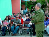 Fidel Castro an der Grundschule "Marcelo Salado"
