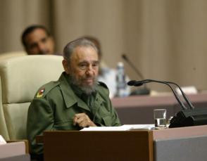 Fidel Castro 2005 im Palacio de las Convenciones