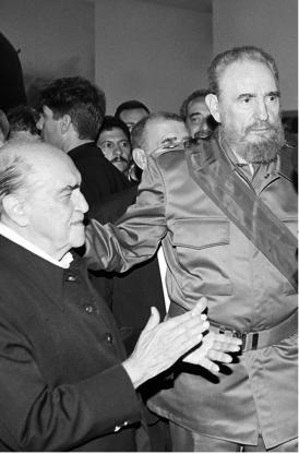 Fidel Castro an der Universität von Rio de Janeiro